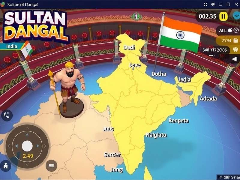 Sultan Of Dangal Real-Time Multiplayer Gameplay with 4 Players from Different Indian States
